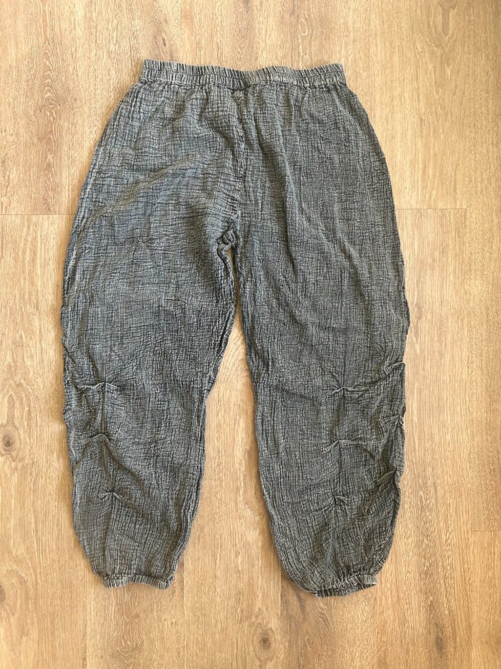 Paper Lace Women’s Cotton-Blend Gauze Gray Pants Size L Bohemian Cottagecore - Picture 4 of 6